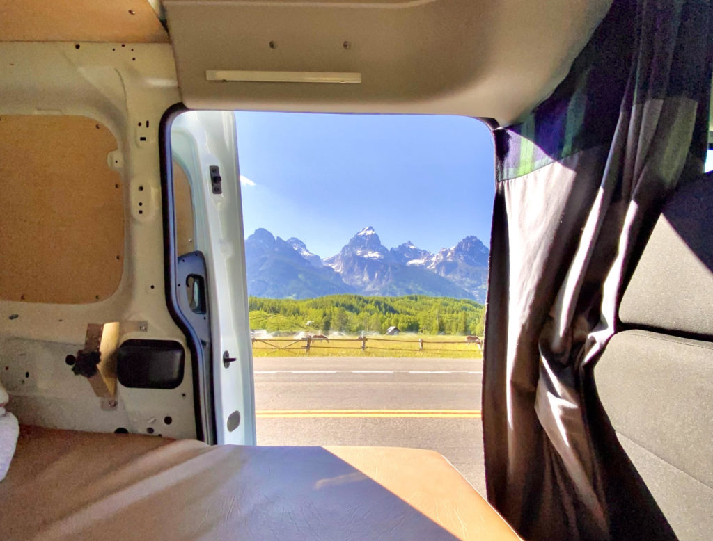 Grand Teton National Park View from Van